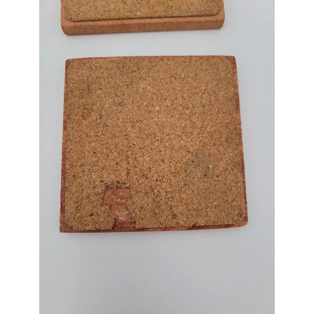 Vintage Sandstone Coasters Set Of 4 Horse‎ Head Design 3.5